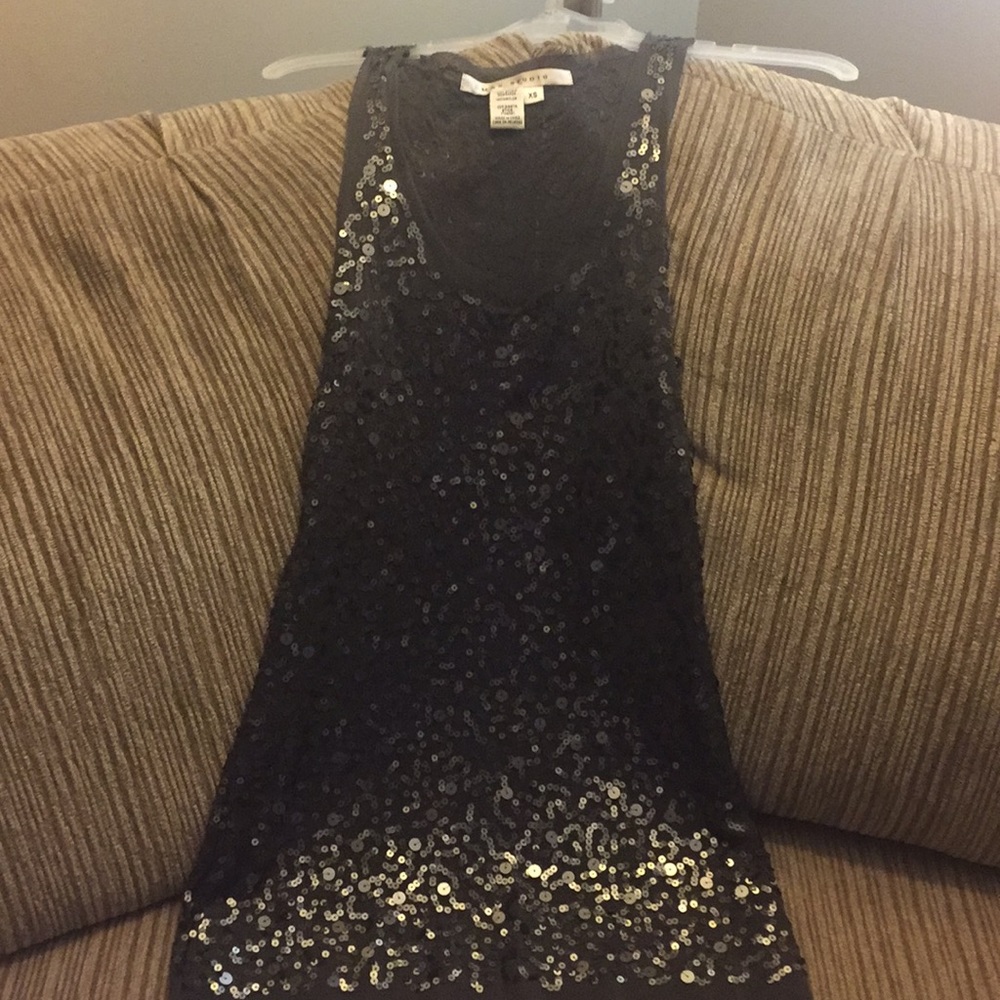 Glittery grey top from max studio